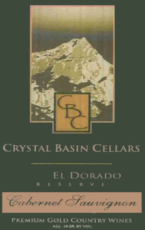 Crystal Basin Cellars Reserve Cabernet Sauvignon 2003 Front Label