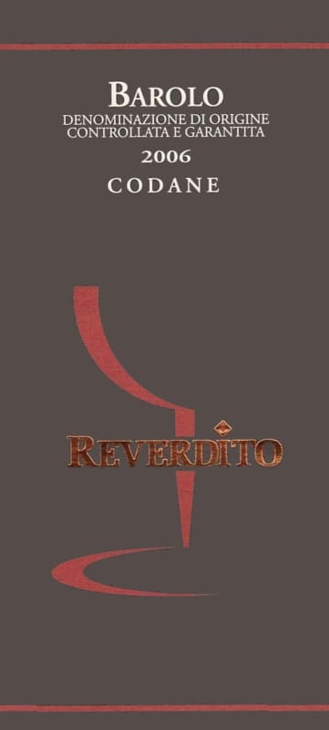 Reverdito Barolo Codane 2006 Front Label