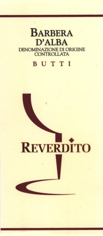 Reverdito Barbera d'Alba Butti 2009 Front Label