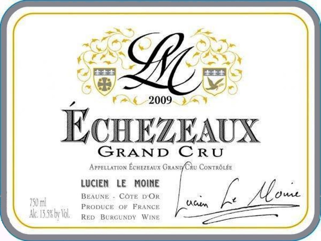 Lucien Le Moine Echezeaux Grand Cru 2009 Front Label