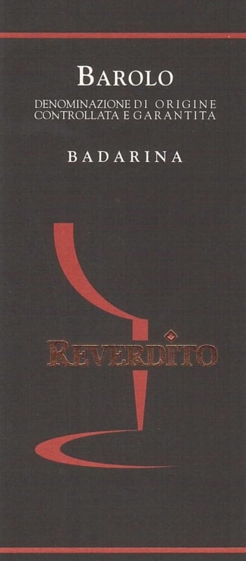 Reverdito Barolo Badarina 2010 Front Label