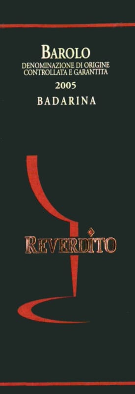 Reverdito Barolo Badarina 2005 Front Label