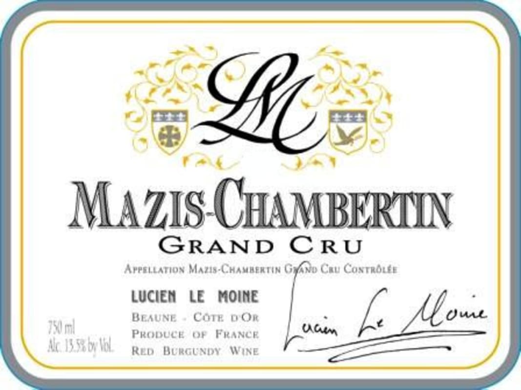 Lucien Le Moine Mazis Chambertin 2012 Front Label