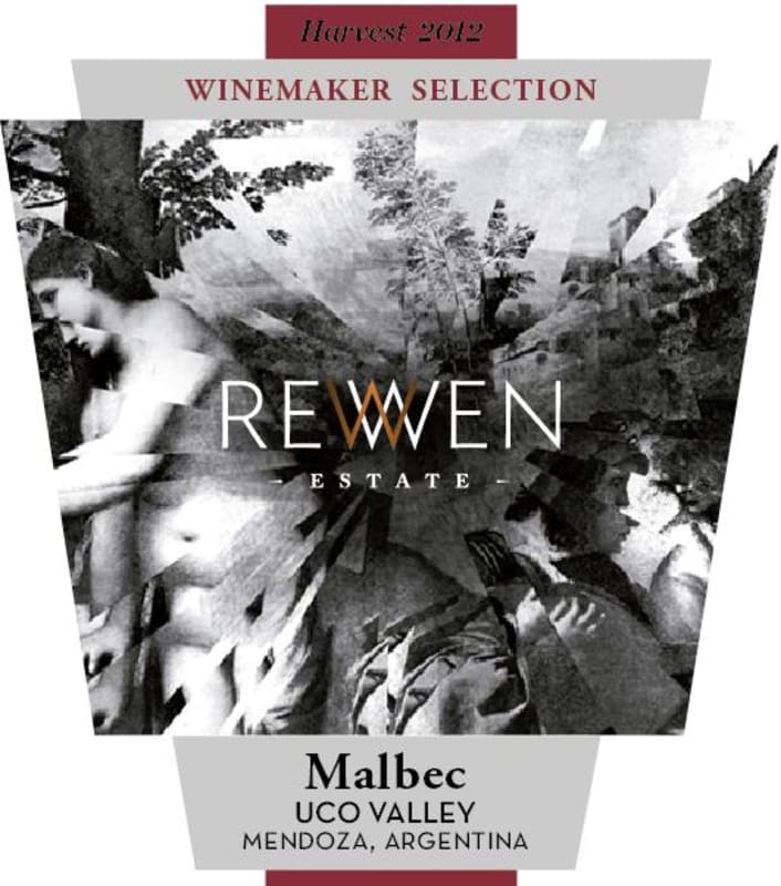 Rewen Estate Winemaker Selection Malbec 2012 Front Label