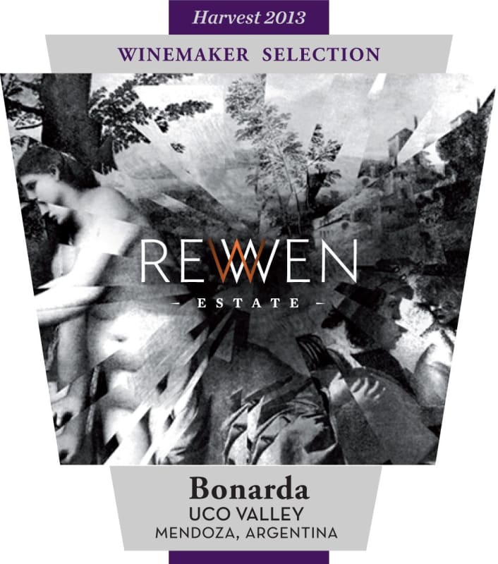 Rewen Estate Winemaker Selection Bonarda 2013 Front Label