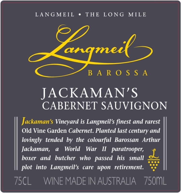 Langmeil Jackaman's Cabernet Sauvignon 2009 Front Label