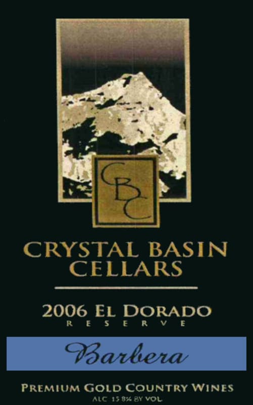 Crystal Basin Cellars Clars Reserve Monopole Barbera 2006 Front Label