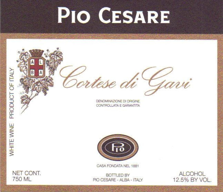 Pio Cesare Cortese di Gavi 2011 Front Label