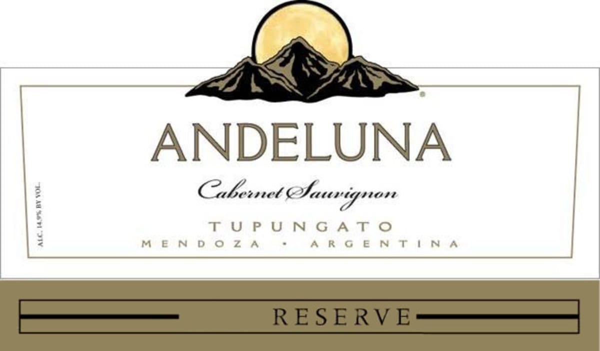 Andeluna Reserve Cabernet Sauvignon 2012 Front Label