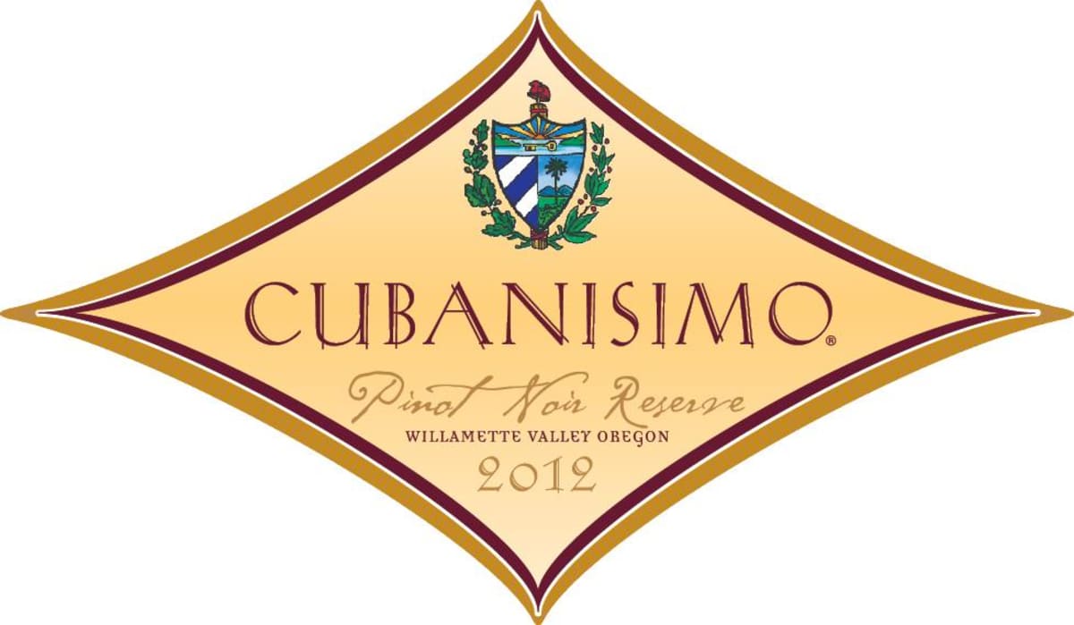 Cubanisimo Vineyards Reserve Pinot Noir 2012 Front Label