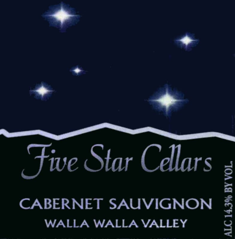 Five Star Cellars Cabernet Sauvignon 2009 Front Label