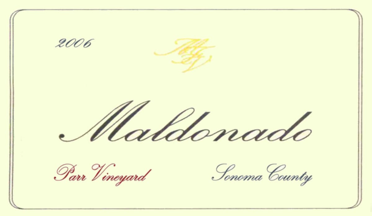 Maldonado Parr Vineyard Chardonnay 2006 Front Label