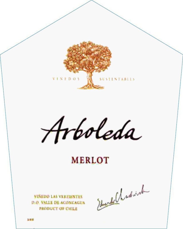 Arboleda Merlot 2008 Front Label