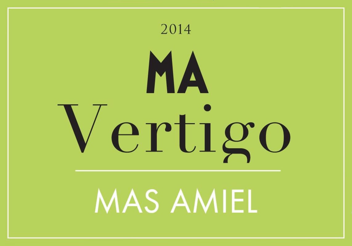 Mas Amiel Vertigo Blanc 2014 Front Label