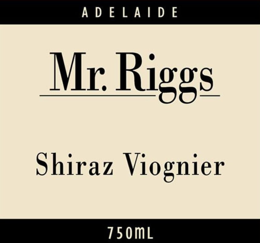 Mr. Riggs Shiraz Viognier 2010 Front Label
