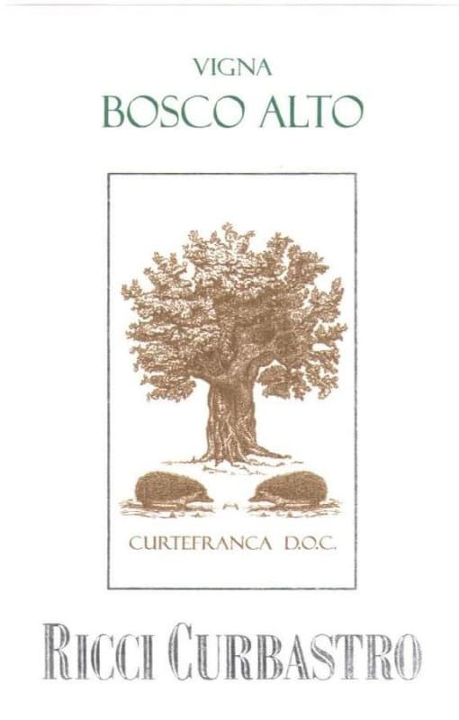 Ricci Curbastro Curtefranca Vigna Bosco Alto Bianco 2009 Front Label