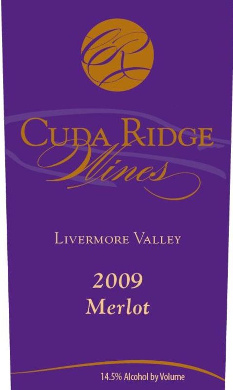 Cuda Ridge Wines Merlot 2009 Front Label