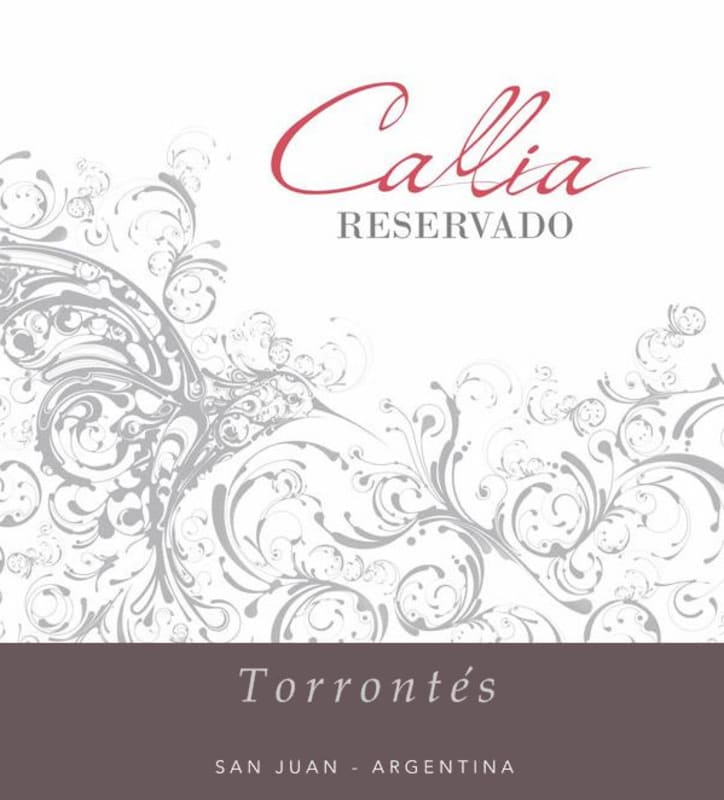 Bodegas Callia Reservado Torrontes 2012 Front Label
