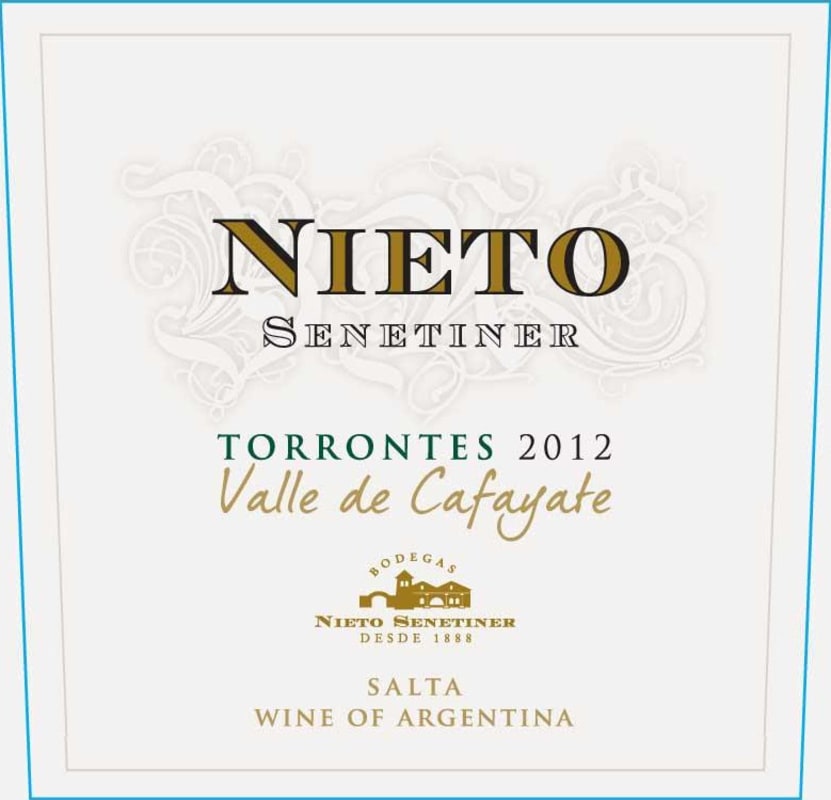 Nieto Senetiner Torrontes 2012 Front Label