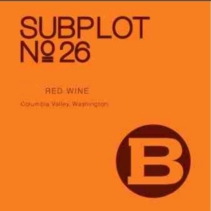 J. Bookwalter Subplot Red 2012 Front Label