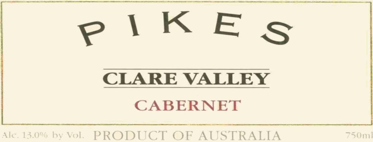 Pikes Cabernet Sauvignon 2004 Front Label