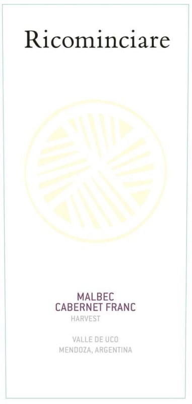 Ricominciare Cabernet Franc Malbec 2011 Front Label