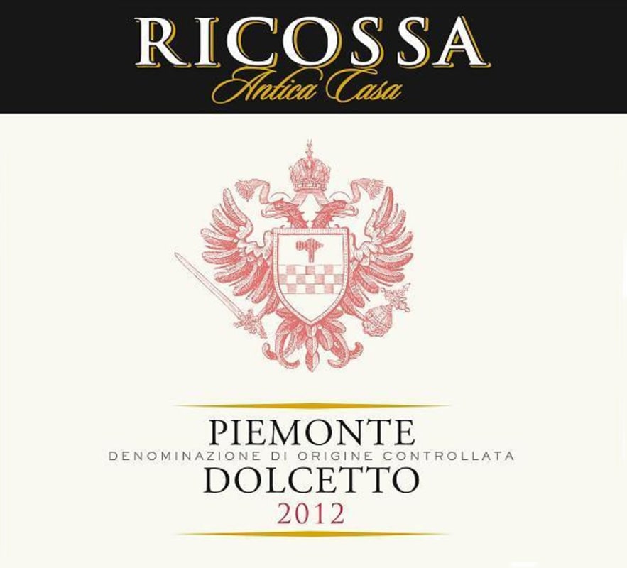 Ricossa Piemonte Dolcetto 2012 Front Label