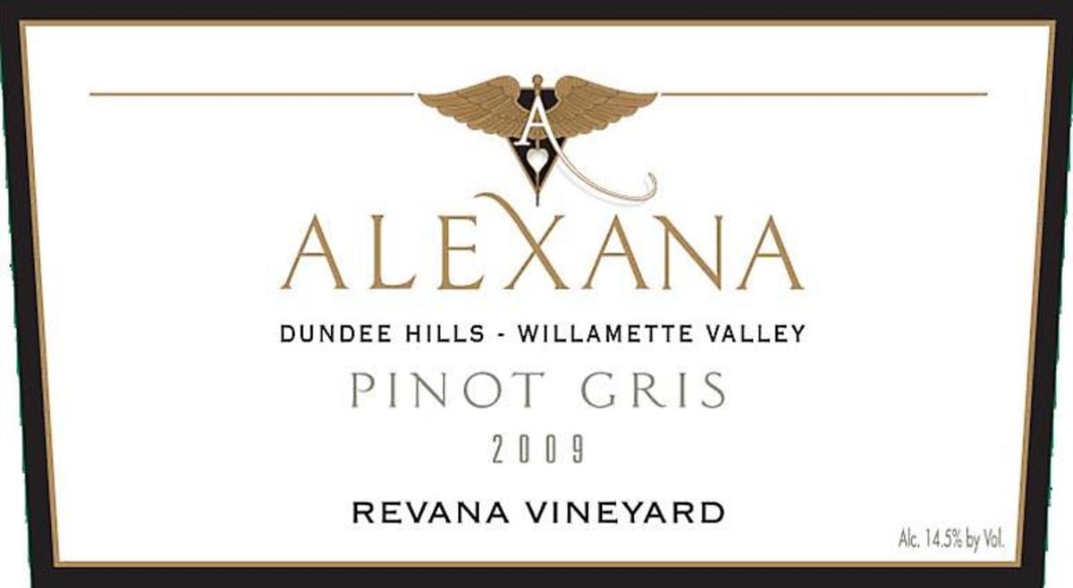 Alexana Pinot Gris 2009 Front Label
