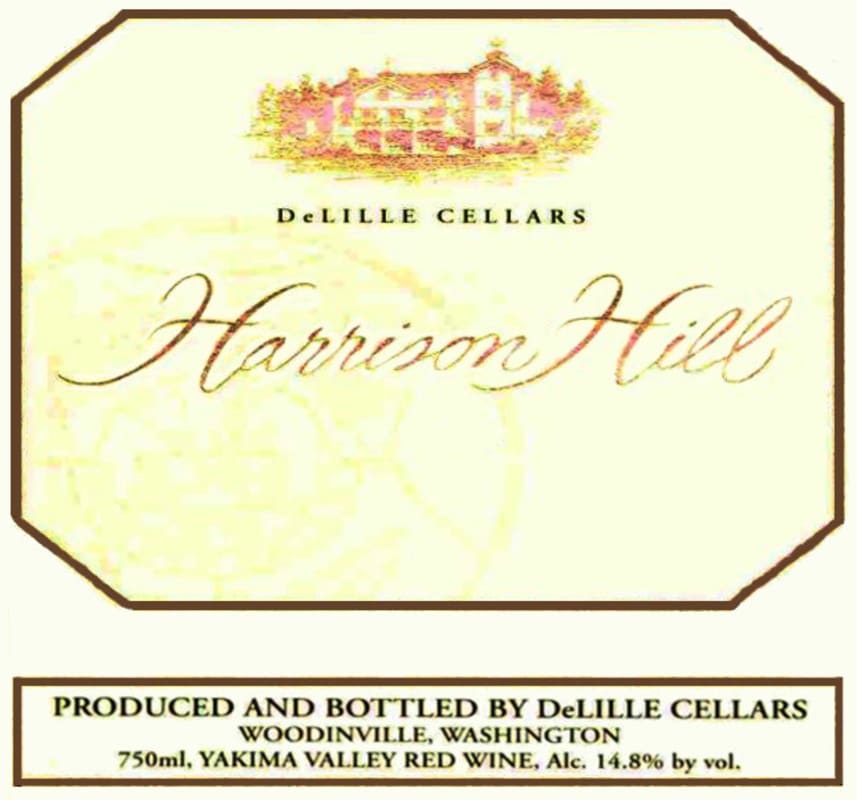DeLille Harrison Hill Red 2007 Front Label