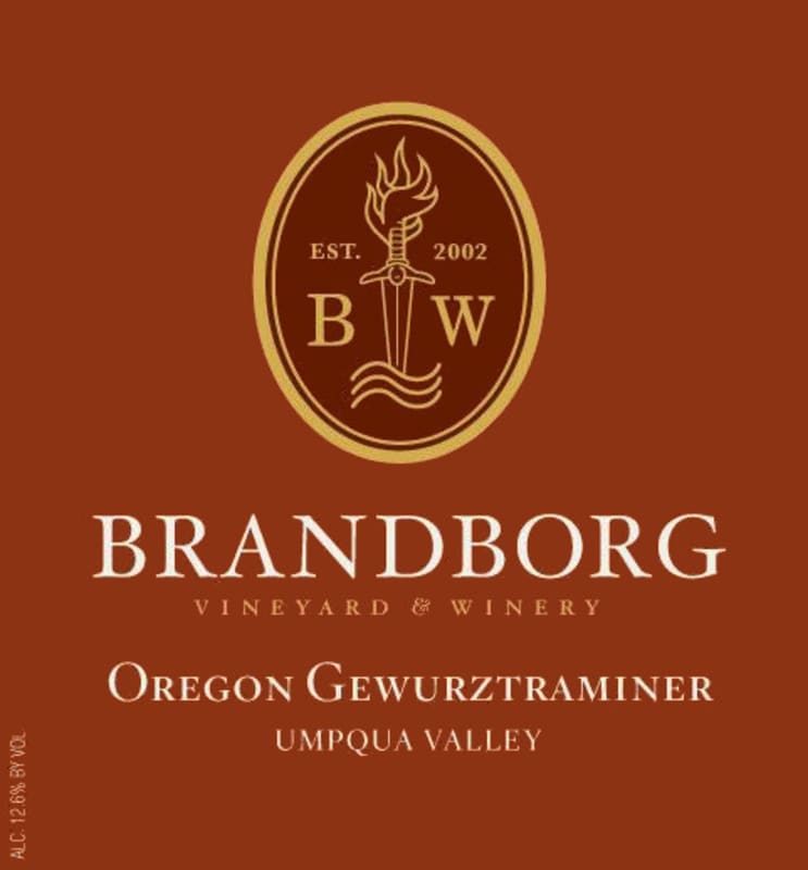 Brandborg Cellars Gewurztraminer 2013 Front Label