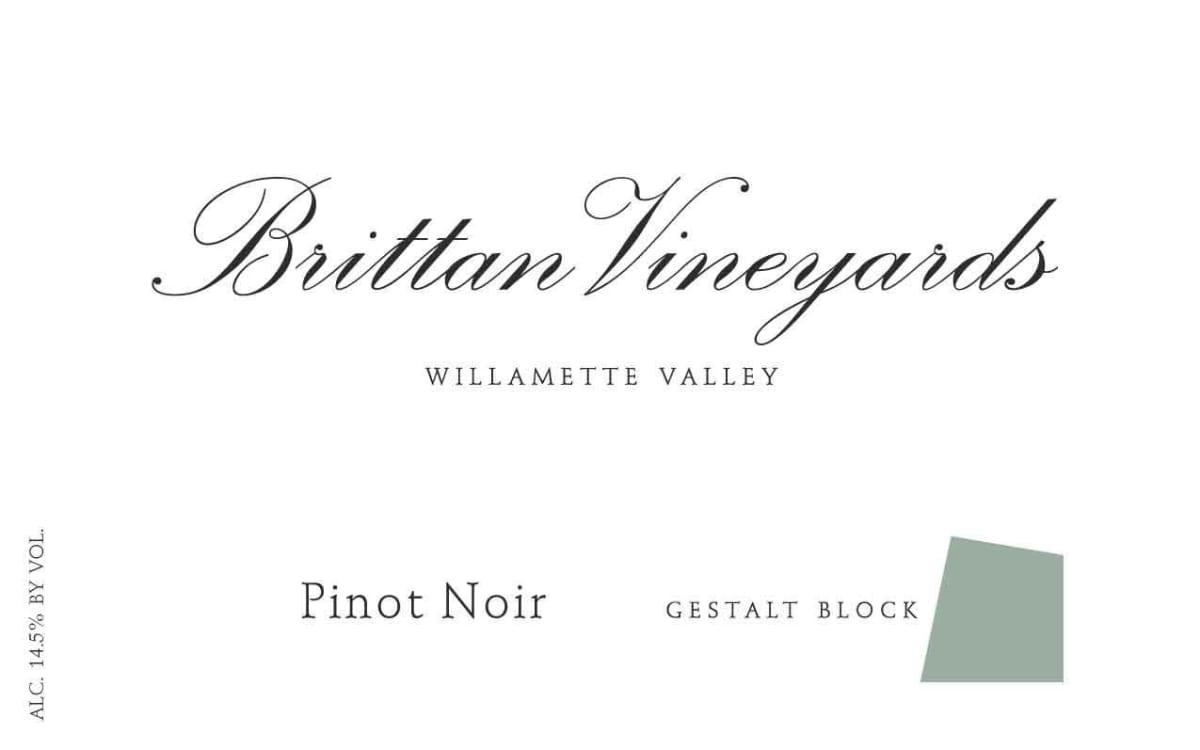 Brittan Gestalt Block Pinot Noir 2011 Front Label