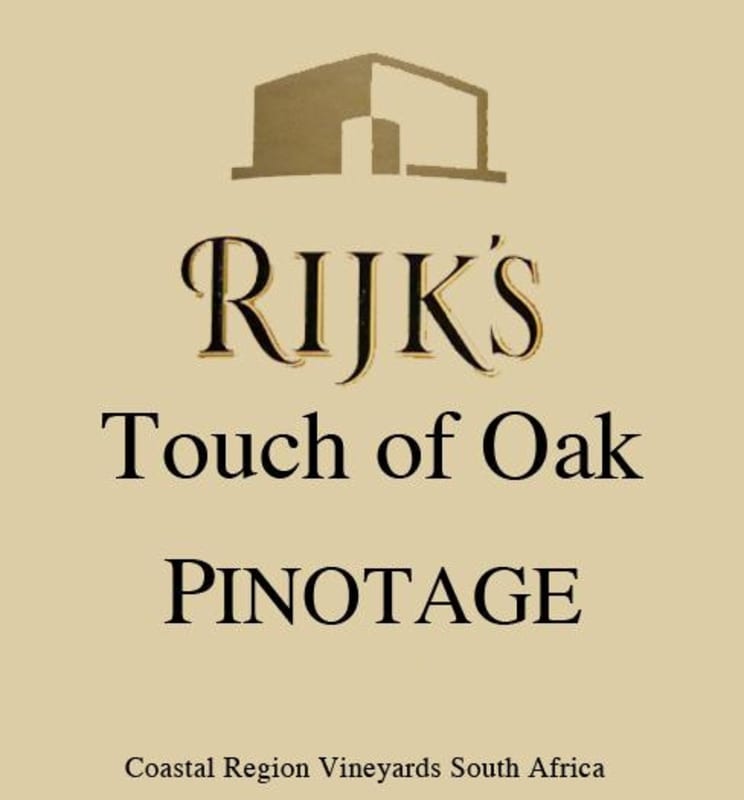 Rijk's Private Cellar Touch of Oak Pinotage 2013 Front Label