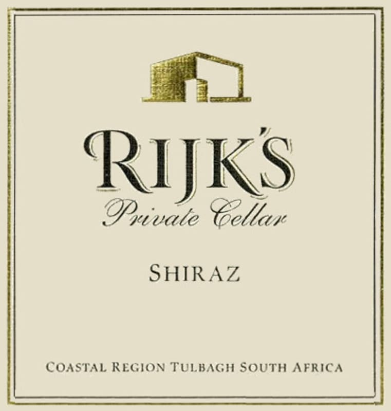 Rijk's Private Cellar Shiraz 2004 Front Label