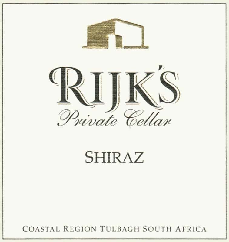 Rijk's Private Cellar Shiraz 2008 Front Label