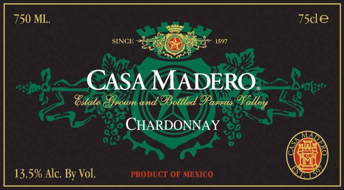 Casa Madero Chardonnay 2012 Front Label