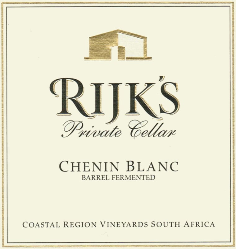 Rijk's Private Cellar Tulbagh Chenin Blanc 2012 Front Label