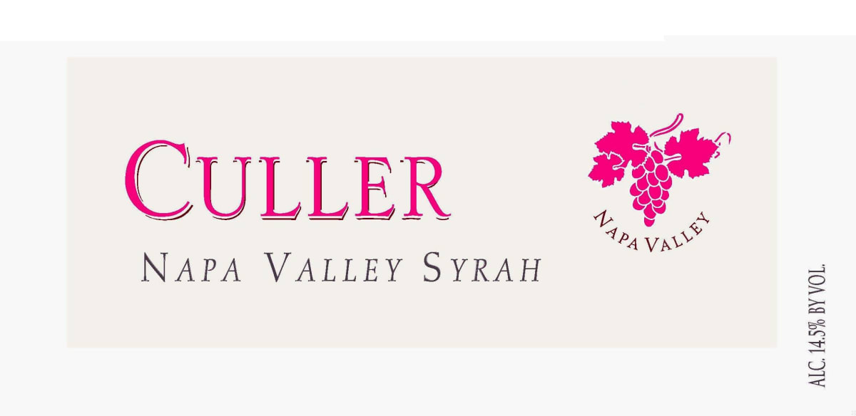 Culler Wines Syrah 2007 Front Label