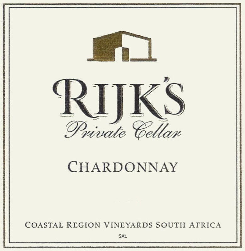 Rijk's Private Cellar Coastal Region Chardonnay 2003 Front Label