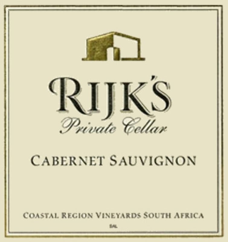 Rijk's Private Cellar Coastal Region Cabernet Sauvignon 2004 Front Label