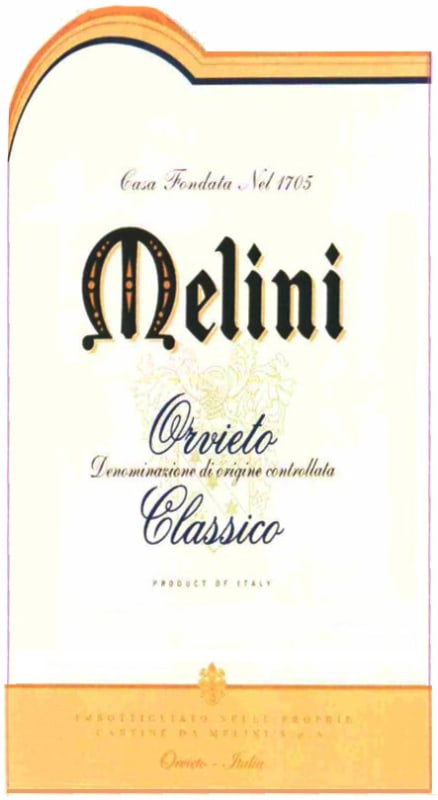 Fattorie Melini Orvieto Classico 2010 Front Label