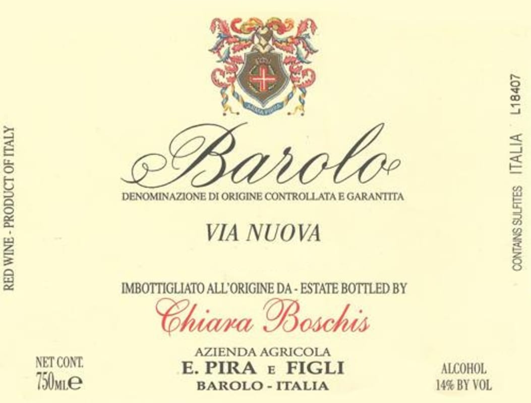 E. Pira e Figli Barolo Via Nuova 2007 Front Label