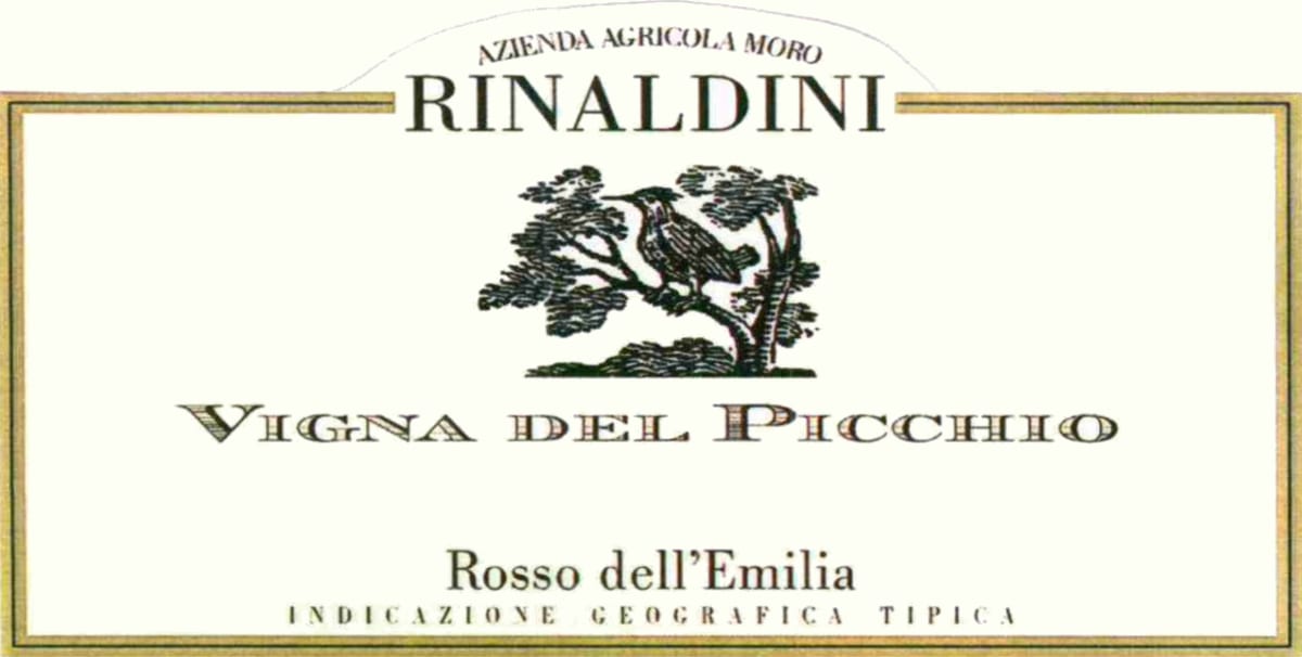 Rinaldini Azienda Agricola Moro Rosso dell' Emilia Vigna del Picchio 2009 Front Label
