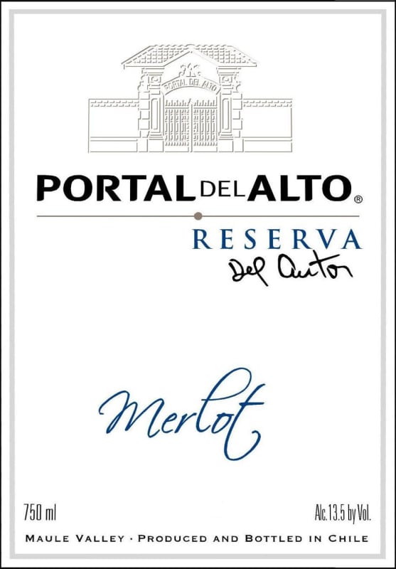 Portal del Alto Reserve Merlot 2012 Front Label
