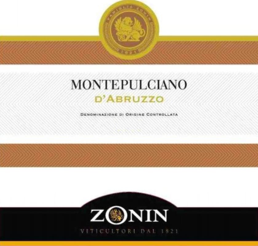 Zonin Montepuliciano 2012 Front Label
