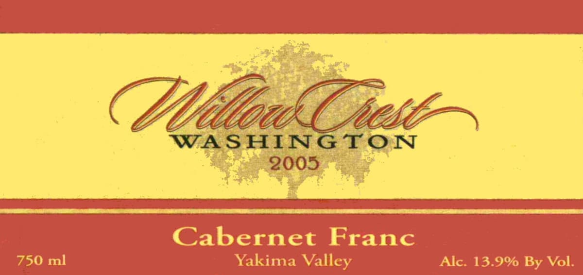 Willow Crest Cabernet Franc 2005 Front Label
