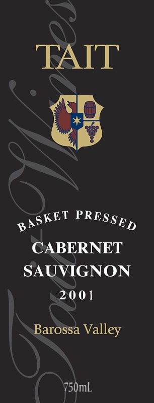 Tait Cabernet Sauvignon 2001 Front Label
