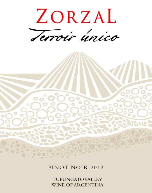 Zorzal Terroir Unico Pinot Noir 2012 Front Label