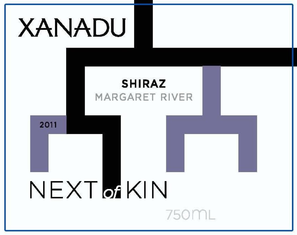 Xanadu Next Of Kin Shiraz 2011 Front Label