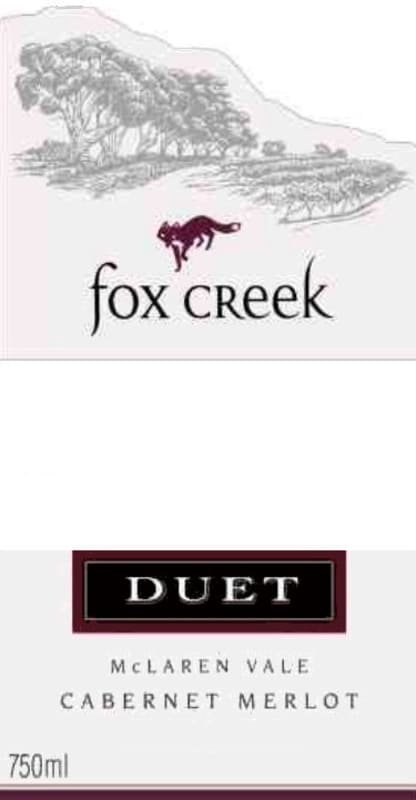 Fox Creek Duet Cabernet Sauvignon Merlot 2008 Front Label