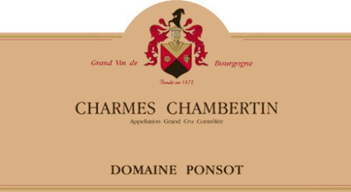 Domaine Ponsot Charmes Chambertin 2014 Front Label